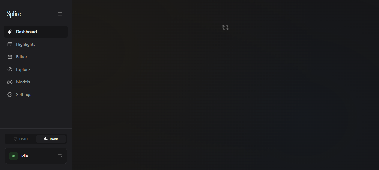 OpenRouter API key field in Splice settings